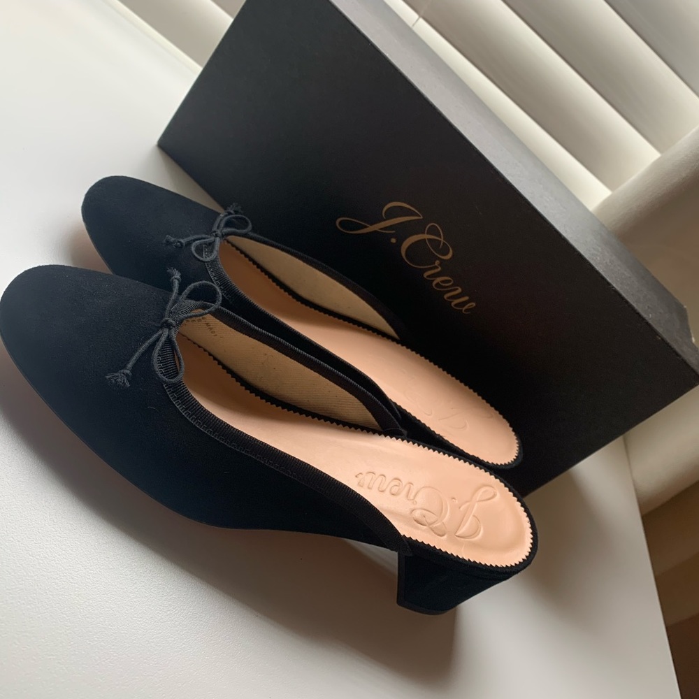 J.Crew Kate block-heel ballet mules